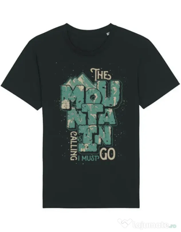 Tricou STANLEY STELLA barbat The mountain is calling, I must go! Negru