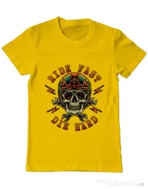 Tricou ADLER barbat Bad rider Galben