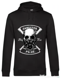 Hoodie barbat cu gluga Gangster skull Negru