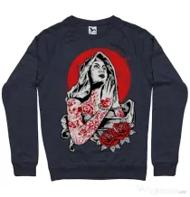 Bluza ADLER barbat Virgin Mary Denim inchis
