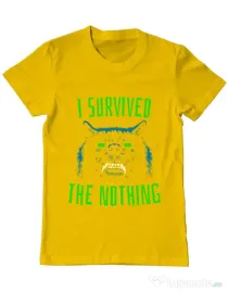 Tricou ADLER barbat I survived Galben