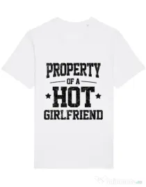 Tricou STANLEY STELLA barbat Property of a hot girlfriend Alb
