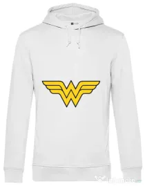 Hoodie barbat cu gluga Wonder woman Alb