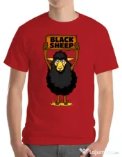 Tricou ADLER barbat Black sheep Rosu 