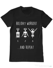 Tricou ADLER barbat Holiday workout Negru