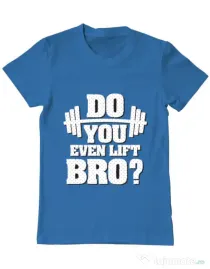 Tricou ADLER barbat Do you even lift Albastru azuriu