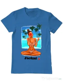 Tricou ADLER barbat Weekend Albastru azuriu