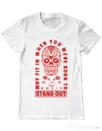 Tricou ADLER barbat Born to stand out Alb