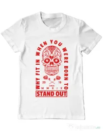 Tricou ADLER barbat Born to stand out Alb