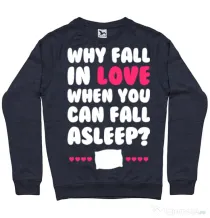 Bluza ADLER barbat Why fall in love Denim inchis