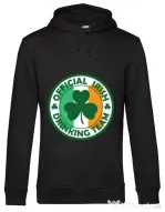 Hoodie barbat cu gluga Irish Drinking Team Negru