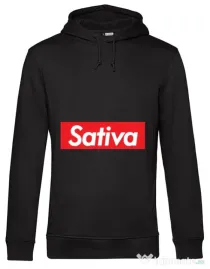 Hoodie barbat cu gluga Sativa Negru