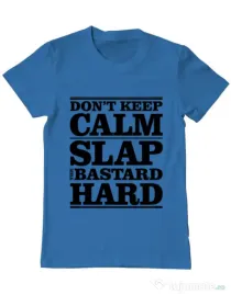 Tricou ADLER barbat Slap the bastard Albastru azuriu