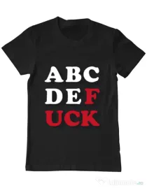 Tricou ADLER barbat The alphabet Negru