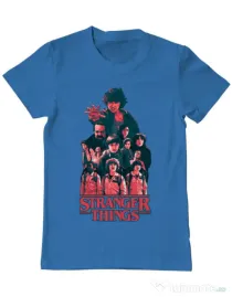 Tricou ADLER barbat Stranger team Albastru azuriu