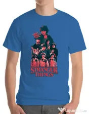 Tricou ADLER barbat Stranger team Albastru azuriu 