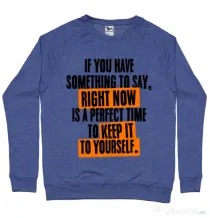 Bluza ADLER barbat Keep it to yourself Albastru melanj