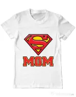 Tricou ADLER barbat Super mom Alb