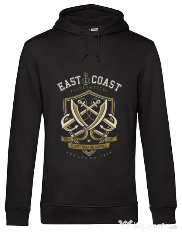 Hoodie barbat cu gluga East Coast Negru