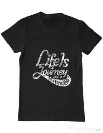 Tricou ADLER barbat Life Is A Journey Negru