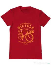 Tricou ADLER barbat Bicycle Rosu