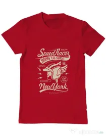 Tricou ADLER barbat Speed Racer Rosu