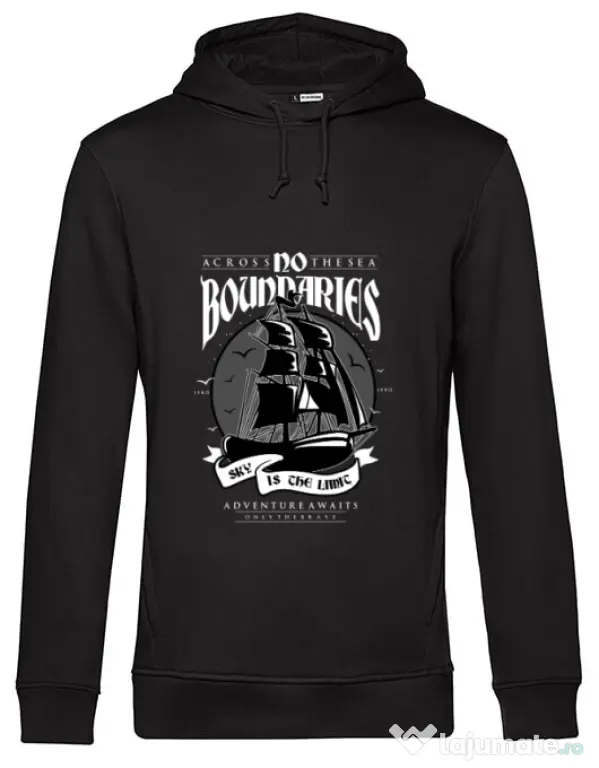 Hoodie barbat cu gluga No Boundaries Negru