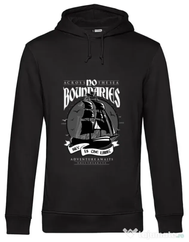 Hoodie barbat cu gluga No Boundaries Negru
