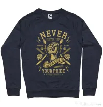 Bluza ADLER barbat Never Give Up Denim inchis