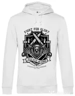 Hoodie barbat cu gluga Fight For Glory Alb