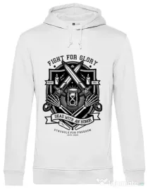 Hoodie barbat cu gluga Fight For Glory Alb