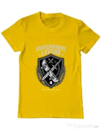 Tricou ADLER barbat Skateboards Legend Galben