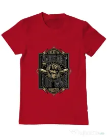 Tricou ADLER barbat Make Art Not War Rosu