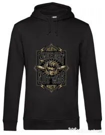 Hoodie barbat cu gluga Make Art Not War Negru