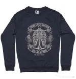 Bluza ADLER barbat Think Like A Captain Act Like A Pirate Denim inchis