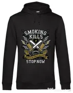 Hoodie barbat cu gluga Smoking Kills Negru