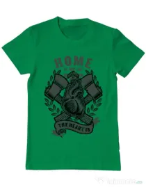 Tricou ADLER barbat Home Is Where Verde mediu