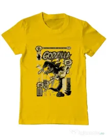 Tricou ADLER barbat Godzilla Galben