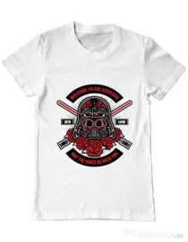 Tricou ADLER barbat Darth Vader Sugar Skull Alb