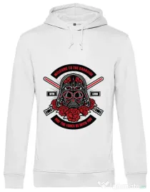 Hoodie barbat cu gluga Darth Vader Sugar Skull Alb