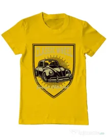 Tricou ADLER barbat Classic Wheel Galben