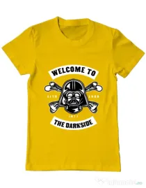 Tricou ADLER barbat Welcome To The Darkside Galben