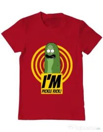 Tricou ADLER barbat I'm pickle Rick! Rosu