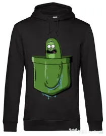 Hoodie barbat cu gluga Pocket Pickle Negru