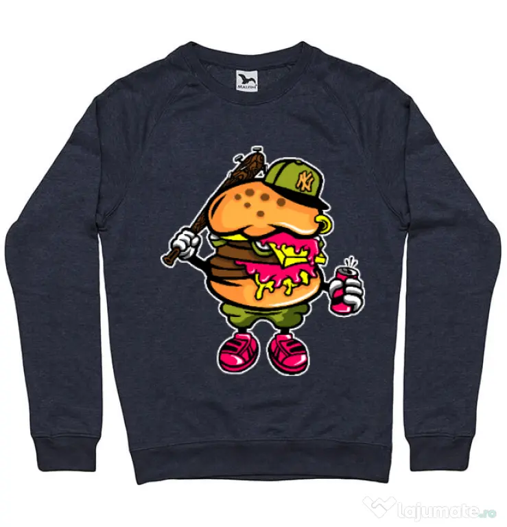 Bluza ADLER barbat Bastard burger Denim inchis