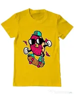 Tricou ADLER barbat Donut skater Galben