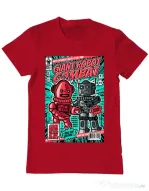 Tricou ADLER barbat Giant robot combat Rosu