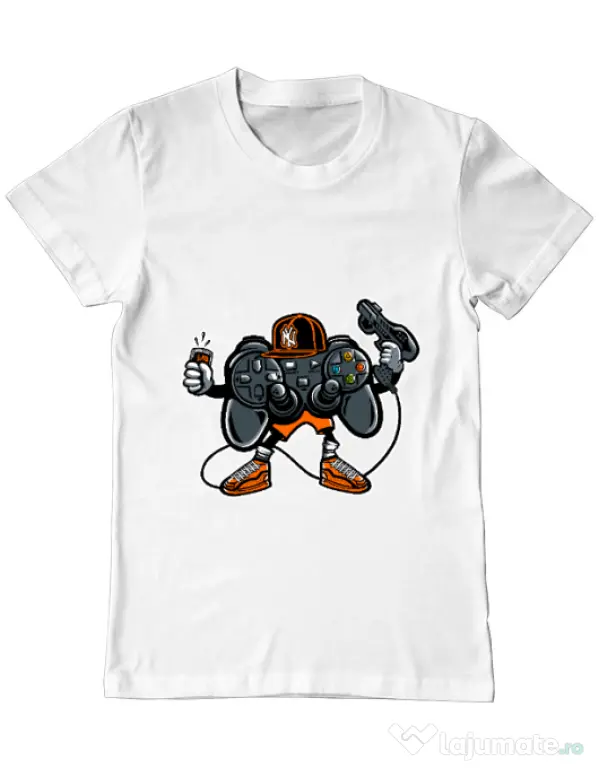 Tricou ADLER barbat Lets play Alb
