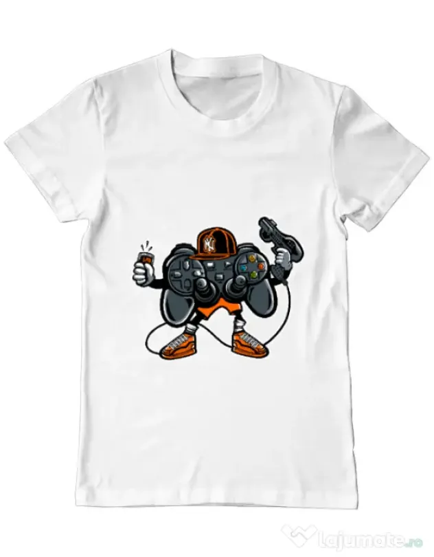 Tricou ADLER barbat Lets play Alb