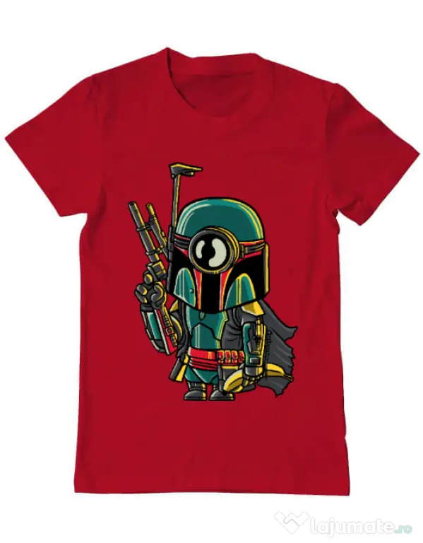 Tricou ADLER barbat Minion Boba Fett Rosu